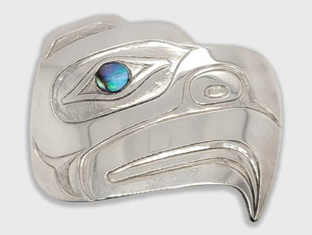 Haida Silver and Abalone Eagle Pendant For Discount