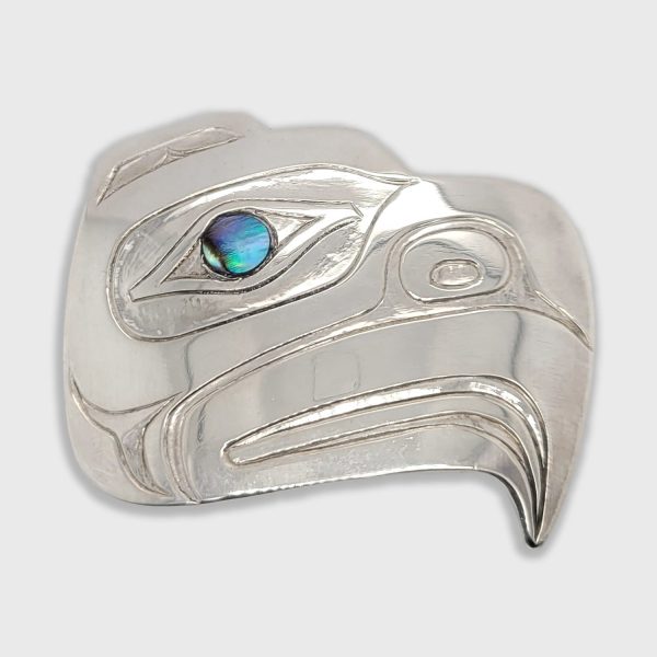 Haida Silver and Abalone Eagle Pendant For Discount