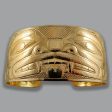 Gold Haida Bear Repoussé Bracelet For Sale