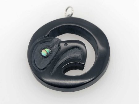 Haida Eagle Round Argillite Pendant Hot on Sale