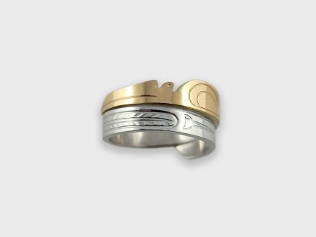 Hummingbird Silver and Gold Wrap Ring Sale