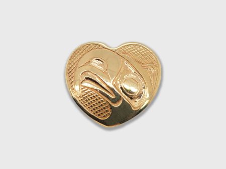 Gold Haida Eagle Heart Pendant Online Hot Sale