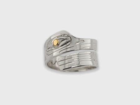 Silver and Gold Hummingbird Wrap Ring For Discount