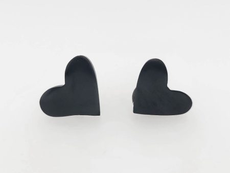 Haida Heart Argillite Earrings For Sale