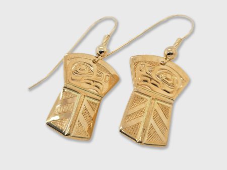 Gold Eagle Copper Shaped Earrings Discount