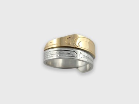 Raven Silver and Gold Wrap Ring Supply