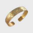 Gold 1 2 inch wide Haida Hummingbird Bracelet Online