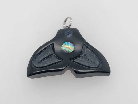 Haida Whale Tail Argillite Pendant Online now