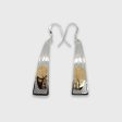 Orca Triangle Crest Earrings in Silver and Gold Cheap