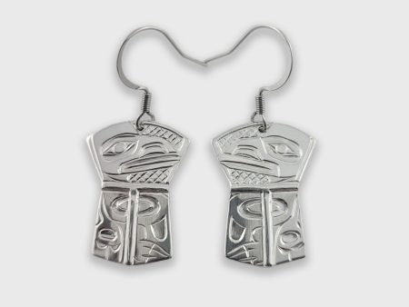 Silver Raven Copper Earrings Sale