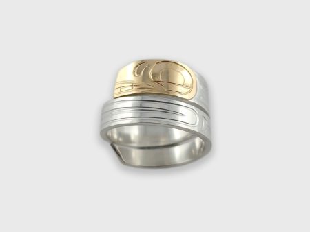 Orca Silver and Gold Wrap Ring Online Sale