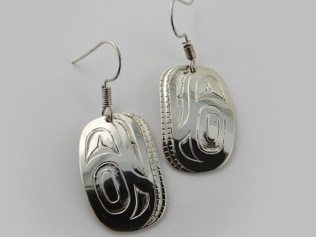 Haida Abstract Silver Earrings Hot on Sale