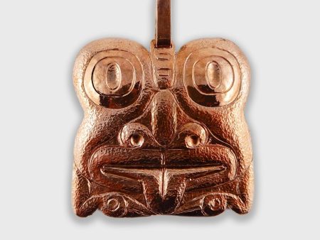 Haida Copper Repoussé Frog Pendant Cheap