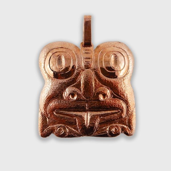 Haida Copper Repoussé Frog Pendant Cheap